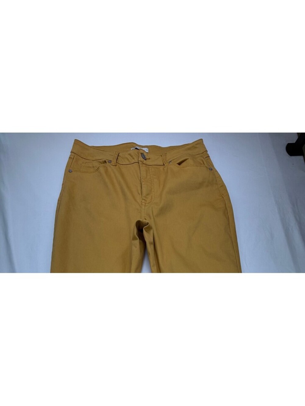 Cato Women's Straight Jeans High Rise 5-Pocket Stretch Size 12 Mustard - Picture 10 of 15